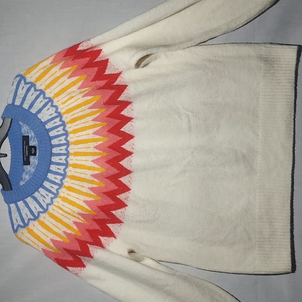EUC French Connection Fair‎ Isle crew neck women's sweater size large